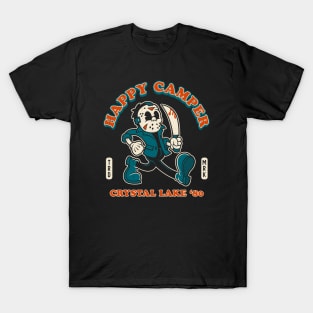 Happy Camper - Vintage Distressed Retro Horror Cartoon T-Shirt